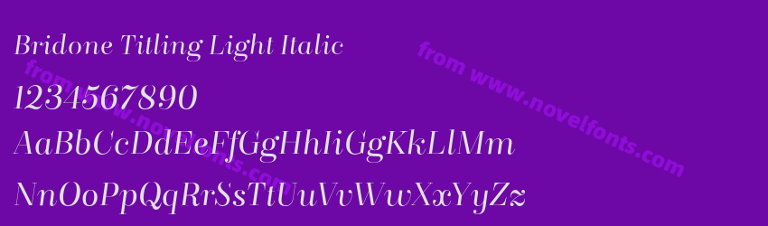 Bridone Titling Light ItalicPreview Bridone Titling Light ItalicPreview