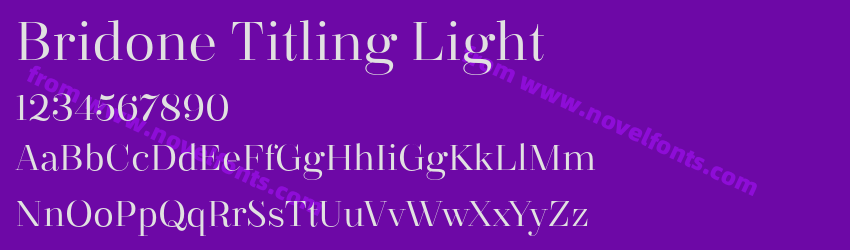 Bridone Titling LightPreview Bridone Titling LightPreview