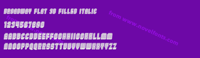 Broadway Flat 3D Filled ItalicPreview Broadway Flat 3D Filled ItalicPreview