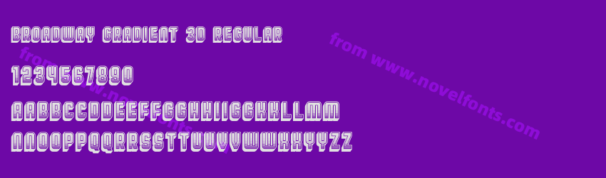 Broadway Gradient 3D RegularPreview Broadway Gradient 3D RegularPreview