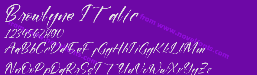 Browlyne ItalicPreview Browlyne ItalicPreview