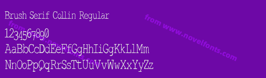 Brush Serif Collin RegularPreview Brush Serif Collin RegularPreview