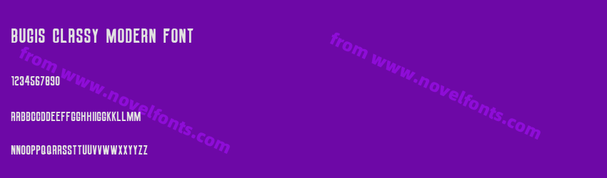 Bugis Classy Modern FontPreview Bugis Classy Modern FontPreview