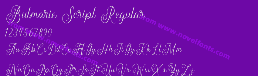Bulmarie Script RegularPreview Bulmarie Script RegularPreview