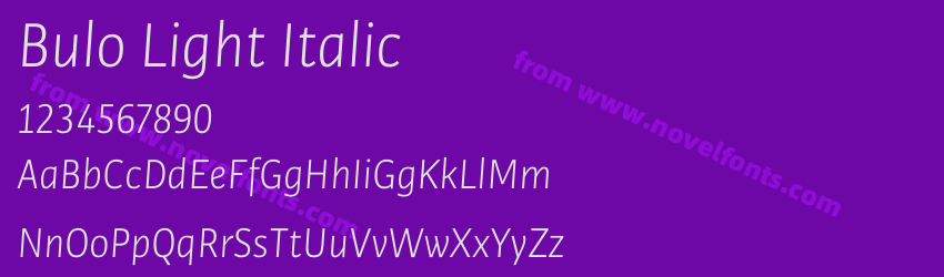 Bulo Light ItalicPreview Bulo Light ItalicPreview