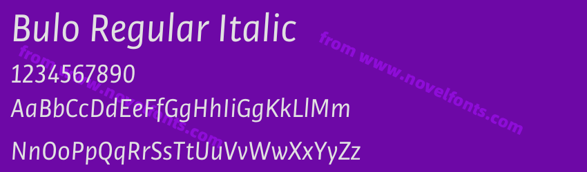 Bulo Regular ItalicPreview Bulo Regular ItalicPreview