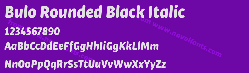 Bulo Rounded Black ItalicPreview Bulo Rounded Black ItalicPreview