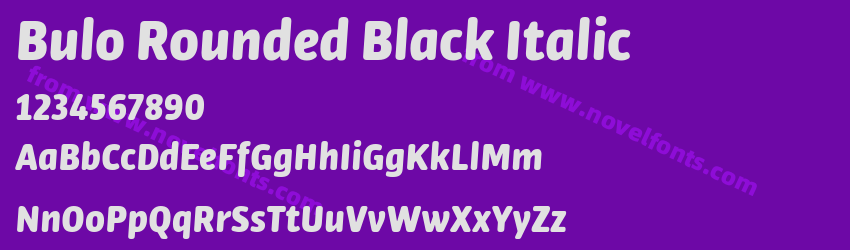 Bulo Rounded Black ItalicPreview Bulo Rounded Black ItalicPreview