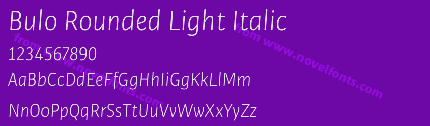 Bulo Rounded Light ItalicPreview Bulo Rounded Light ItalicPreview