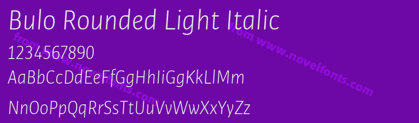Bulo Rounded Light ItalicPreview Bulo Rounded Light ItalicPreview