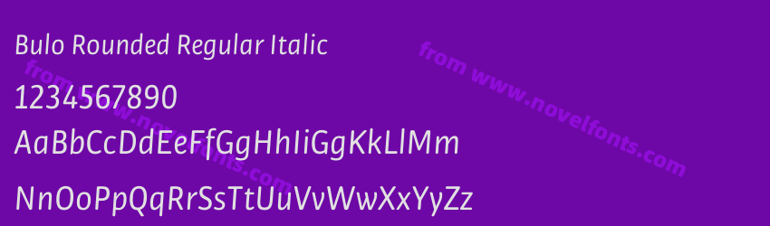 Bulo Rounded Regular ItalicPreview Bulo Rounded Regular ItalicPreview
