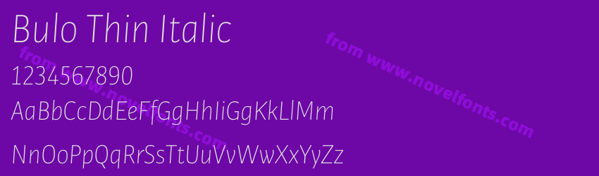 Bulo Thin ItalicPreview Bulo Thin ItalicPreview