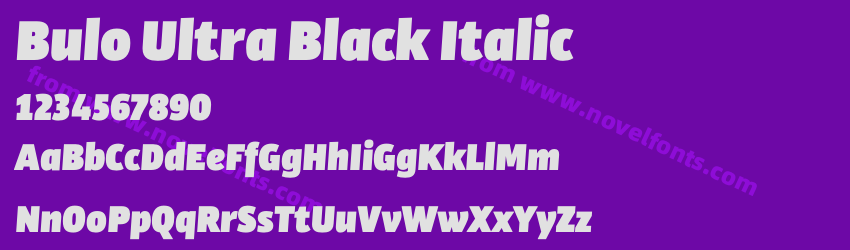 Bulo Ultra Black ItalicPreview Bulo Ultra Black ItalicPreview