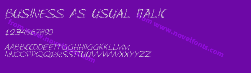 Business As Usual ItalicPreview Business As Usual ItalicPreview