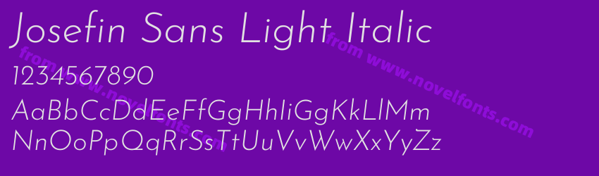 Josefin Sans Light ItalicPreview