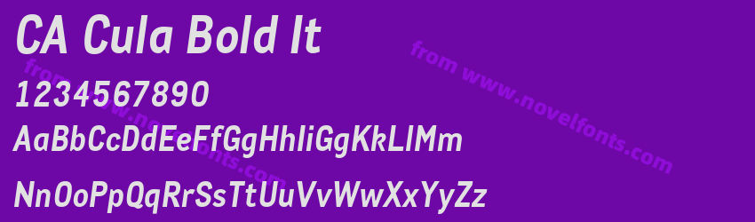 CA Cula Bold ItPreview CA Cula Bold ItPreview