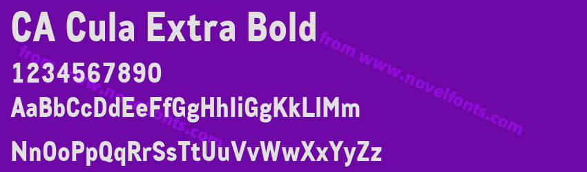 CA Cula Extra BoldPreview CA Cula Extra BoldPreview