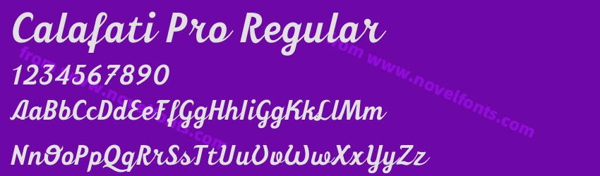 Calafati Pro RegularPreview Calafati Pro RegularPreview