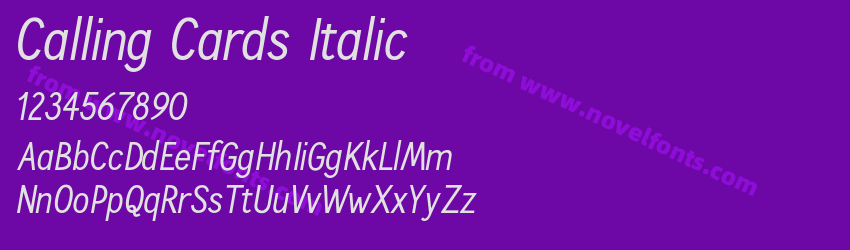 Calling Cards ItalicPreview Calling Cards ItalicPreview