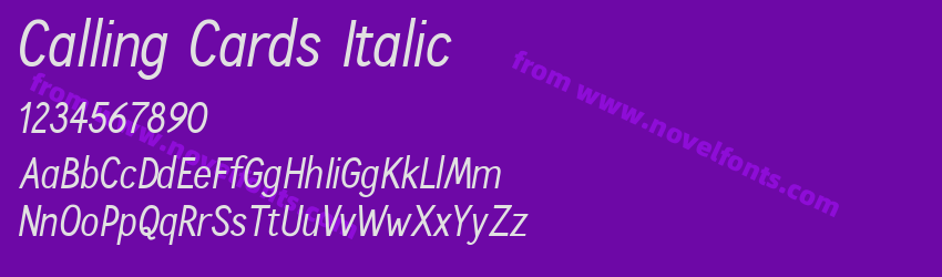 Calling Cards ItalicPreview Calling Cards ItalicPreview