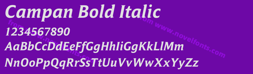 Campan Bold ItalicPreview Campan Bold ItalicPreview