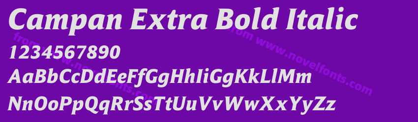Campan Extra Bold ItalicPreview Campan Extra Bold ItalicPreview