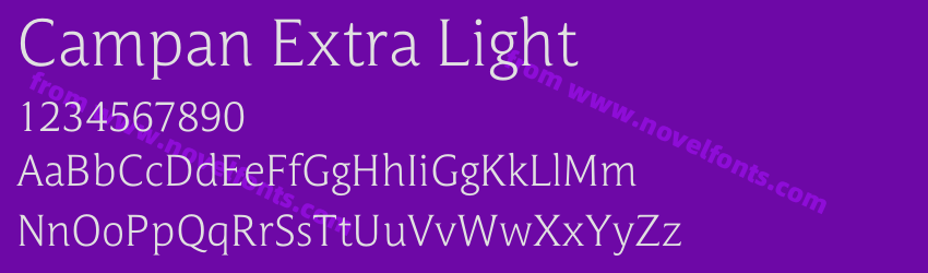 Campan Extra LightPreview Campan Extra LightPreview