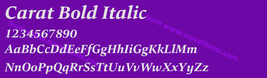 Carat Bold ItalicPreview Carat Bold ItalicPreview