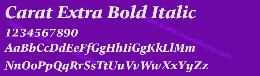 Carat Extra Bold ItalicPreview Carat Extra Bold ItalicPreview