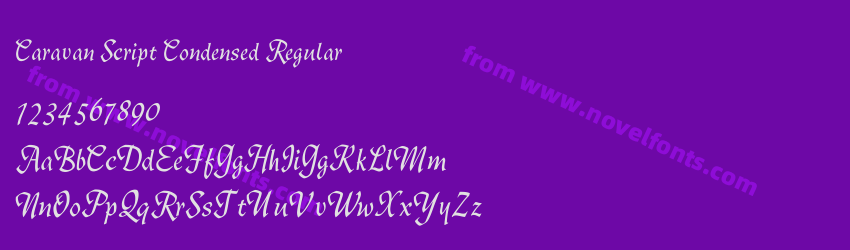 Caravan Script Condensed RegularPreview Caravan Script Condensed RegularPreview