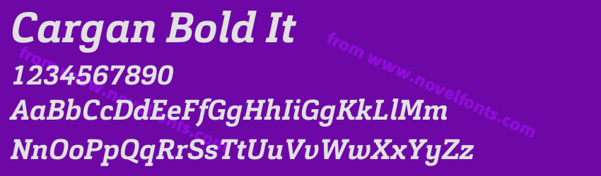 Cargan Bold ItPreview Cargan Bold ItPreview