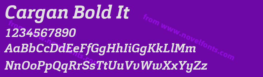 Cargan Bold ItPreview Cargan Bold ItPreview