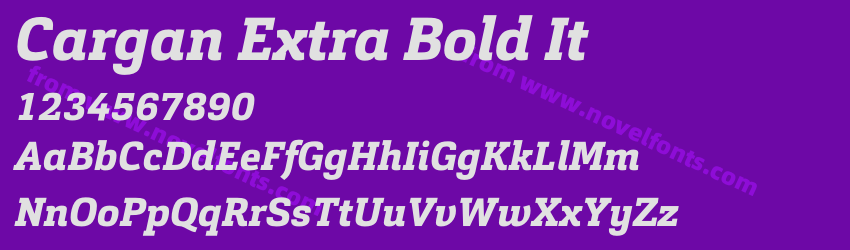 Cargan Extra Bold ItPreview Cargan Extra Bold ItPreview
