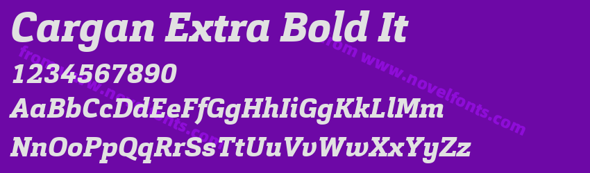 Cargan Extra Bold ItPreview Cargan Extra Bold ItPreview