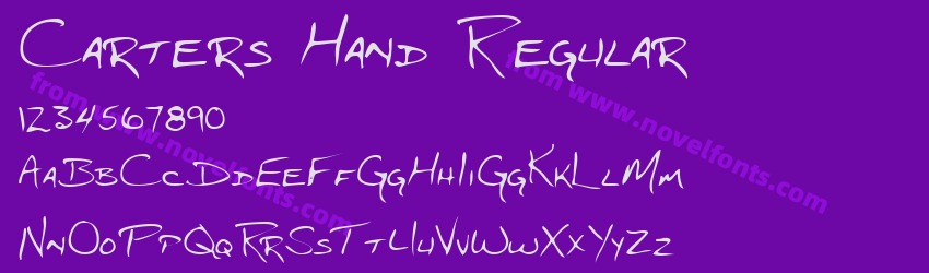Carters Hand RegularPreview Carters Hand RegularPreview