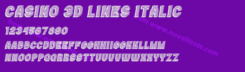 Casino 3D Lines ItalicPreview Casino 3D Lines ItalicPreview
