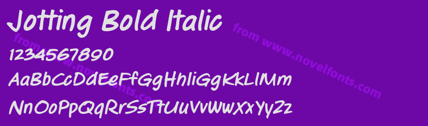 Jotting Bold ItalicPreview