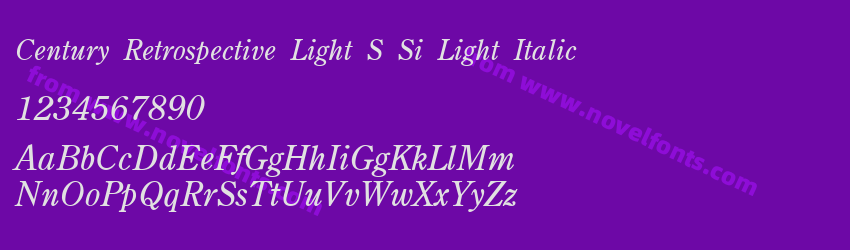 Century Retrospective Light S Si Light ItalicPreview Century Retrospective Light S Si Light ItalicPreview