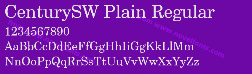CenturySW Plain RegularPreview CenturySW Plain RegularPreview