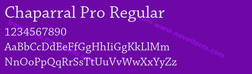 Chaparral Pro RegularPreview Chaparral Pro RegularPreview