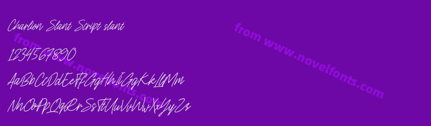 Charlion Slant Script slantPreview Charlion Slant Script slantPreview