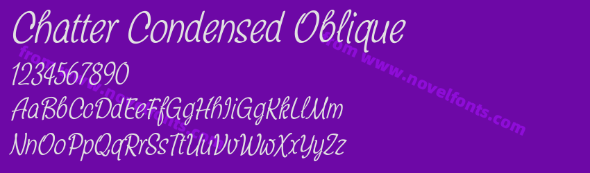 Chatter Condensed ObliquePreview Chatter Condensed ObliquePreview