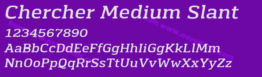 Chercher Medium SlantPreview Chercher Medium SlantPreview