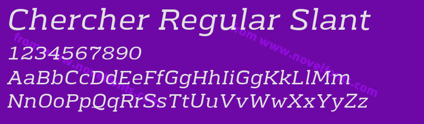 Chercher Regular SlantPreview Chercher Regular SlantPreview