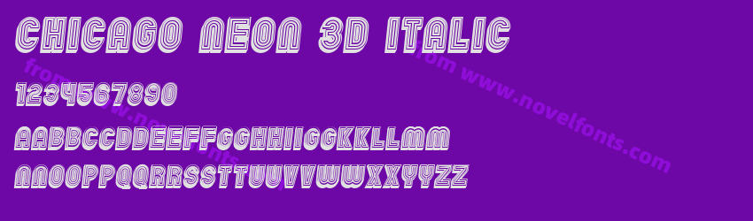 Chicago Neon 3D ItalicPreview Chicago Neon 3D ItalicPreview