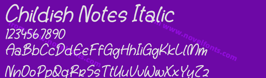 Childish Notes ItalicPreview Childish Notes ItalicPreview