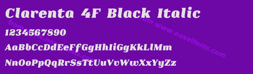 Clarenta 4F Black ItalicPreview Clarenta 4F Black ItalicPreview