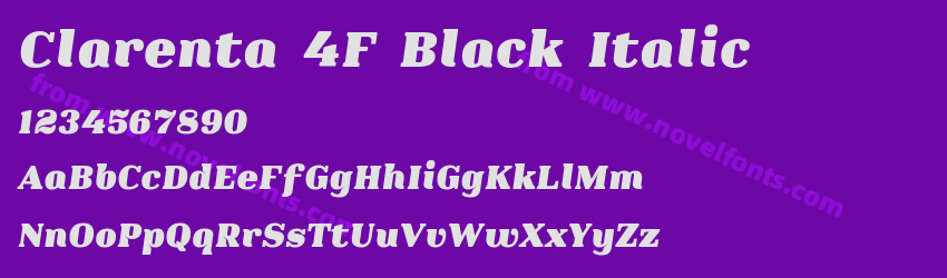 Clarenta 4F Black ItalicPreview Clarenta 4F Black ItalicPreview