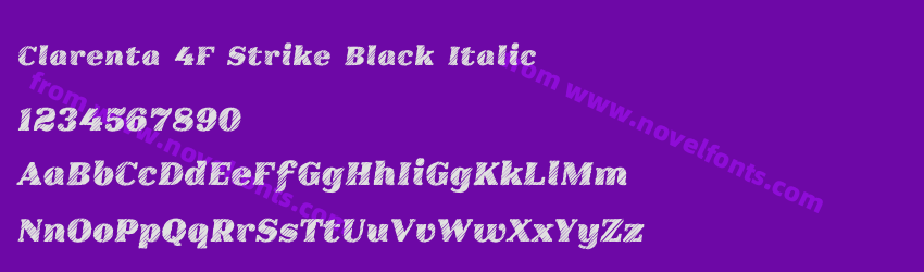 Clarenta 4F Strike Black ItalicPreview Clarenta 4F Strike Black ItalicPreview