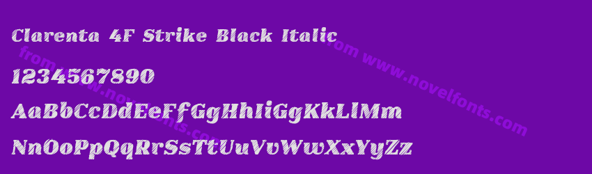 Clarenta 4F Strike Black ItalicPreview Clarenta 4F Strike Black ItalicPreview